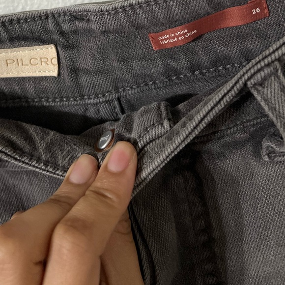 ANTHROPOLOGIE Pilcro & The Letterpress Boyfriend Gray High Rise Distressed Jeans - Picture 6 of 6